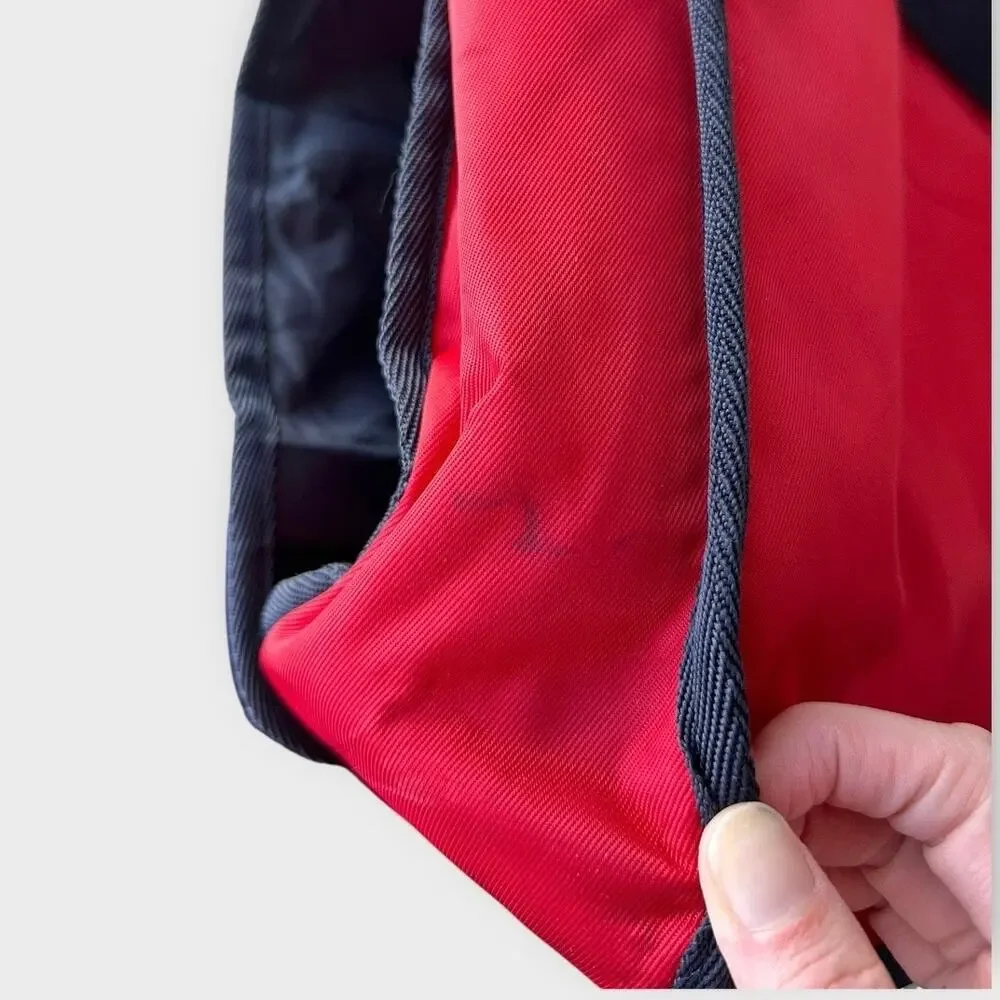 Vintage 90s Tommy Hilfiger Messenger Lap Top Bag Red Preppy Academic Grunge